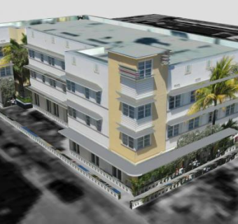 阿瓦隆酒店建筑SU模型下载_sketchup草图大师SKP模型