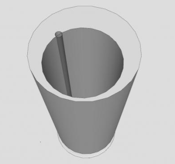 现代圆柱喷泉SU模型下载_sketchup草图大师SKP模型