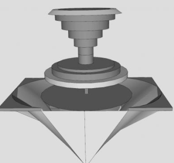 简易现代喷泉建筑SU模型下载_sketchup草图大师SKP模型