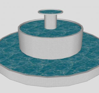 简易喷水喷泉SU模型下载_sketchup草图大师SKP模型