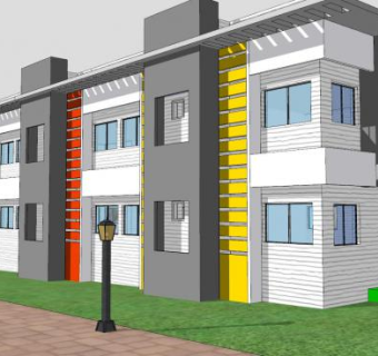 酒店招待所旅馆SU模型下载_sketchup草图大师SKP模型