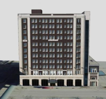 黑鹰酒店户外建筑SU模型下载_sketchup草图大师SKP模型