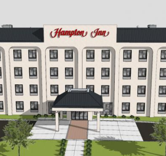 汉普顿旅馆酒店SU模型下载_sketchup草图大师SKP模型