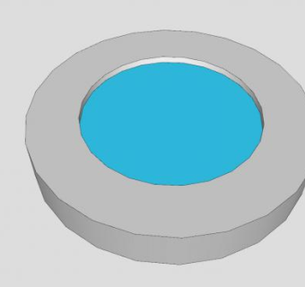 简易喷泉水池SU模型下载_sketchup草图大师SKP模型