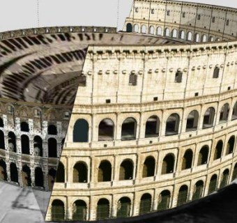 罗马斗兽场古建筑SU模型下载_sketchup草图大师SKP模型