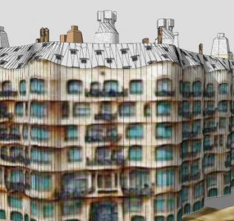 米拉家石匠古建筑SU模型下载_sketchup草图大师SKP模型