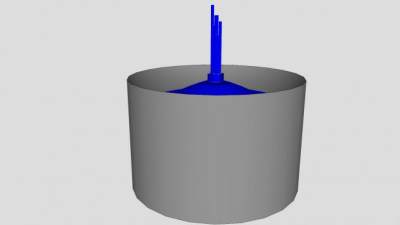 简易的高喷泉水池SU模型下载_sketchup草图大师SKP模型