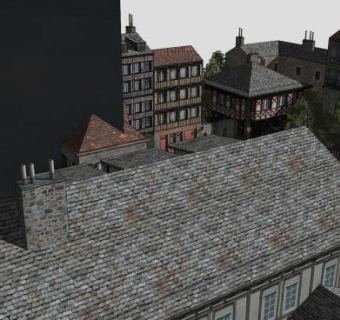 老城区沃克建筑风格SU模型下载_sketchup草图大师SKP模型