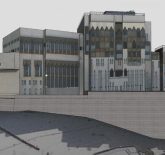 现代皇家宫殿建筑SU模型下载_sketchup草图大师SKP模型