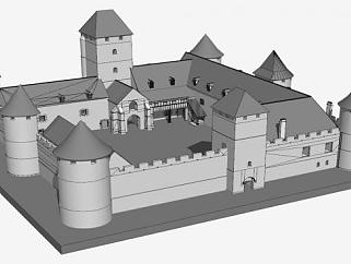 罗伯特<em>城堡</em>古建筑SU模型下载_sketchup草图大师SKP模型