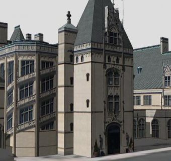 庄园户外建筑SU模型下载_sketchup草图大师SKP模型