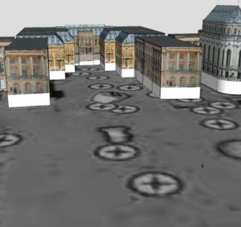 凡尔赛宫古建筑景点SU模型下载_sketchup草图大师SKP模型