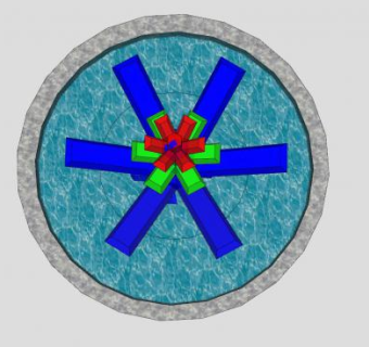 宝石流水喷泉SU模型下载_sketchup草图大师SKP模型