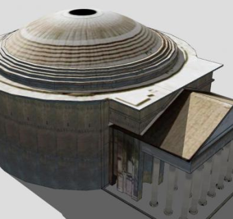 罗马万神殿罗马建筑SU模型下载_sketchup草图大师SKP模型