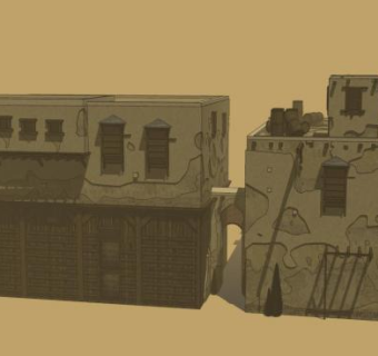 阿拉伯古建筑SU模型下载_sketchup草图大师SKP模型