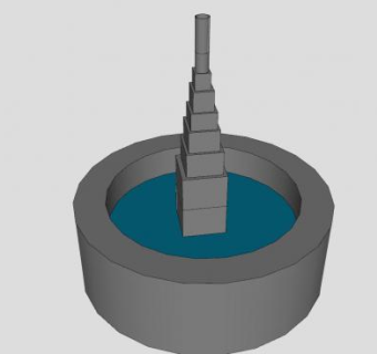 简易花式喷泉SU模型下载_sketchup草图大师SKP模型