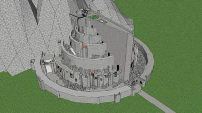 米纳斯提力斯建筑SU模型下载_sketchup草图大师SKP模型