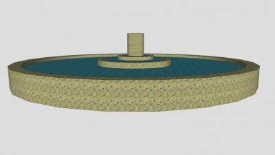 现代水景水池SU模型下载_sketchup草图大师SKP模型