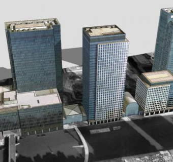 苍鹭码头伦敦建筑SU模型下载_sketchup草图大师SKP模型