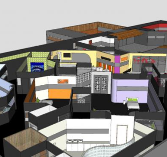 老大哥建筑房子SU模型下载_sketchup草图大师SKP模型