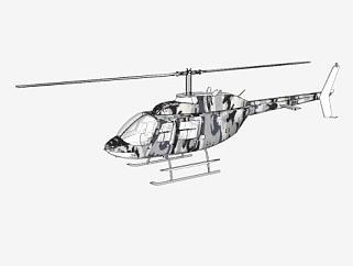 直升飞机的SU模型_su模型下载 草图大师模型_SKP模型
