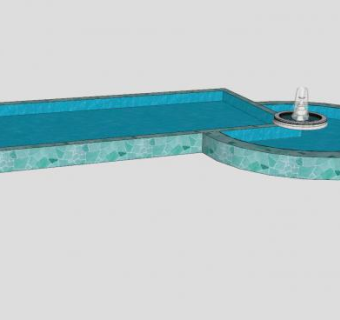 喷泉游泳池SU模型下载_sketchup草图大师SKP模型