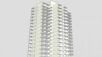 高层住宅建筑小区SU模型下载_sketchup草图大师SKP模型