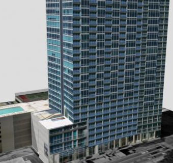 独特高楼建筑SU模型下载_sketchup草图大师SKP模型