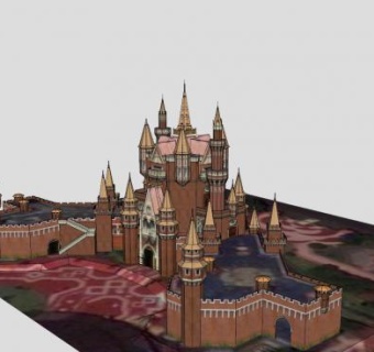 古建筑户外宫殿SU模型下载_sketchup草图大师SKP模型