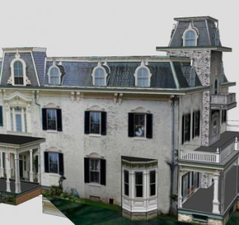 战场公园建筑SU模型下载_sketchup草图大师SKP模型