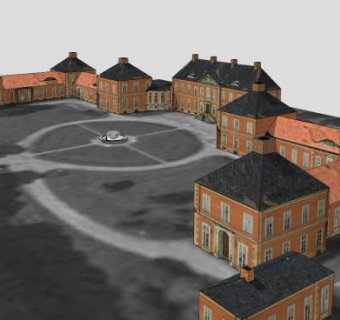 古建筑城堡SU模型下载_sketchup草图大师SKP模型