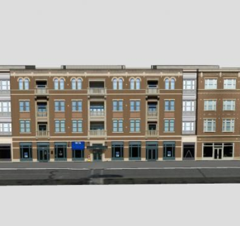 旧金山广场公寓建筑SU模型下载_sketchup草图大师SKP模型