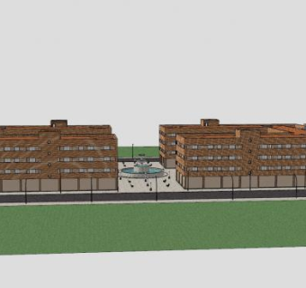 现代商业购物中心建筑SU模型下载_sketchup草图大师SKP模型