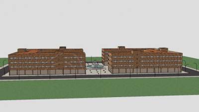 现代商业购物中心建筑SU模型下载_sketchup草图大师SKP模型