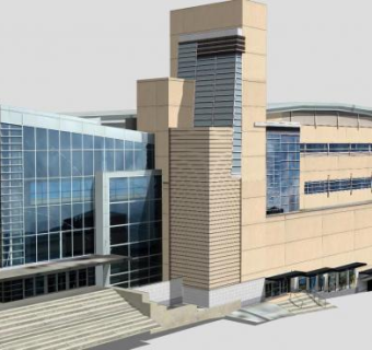 梅登堡会议中心办公建筑SU模型下载_sketchup草图大师SKP模型