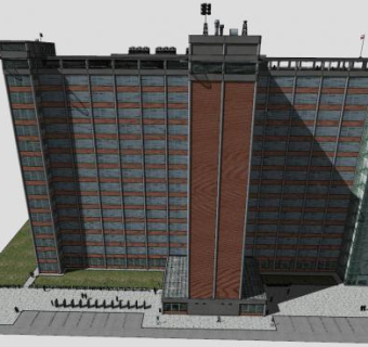 行政大楼建筑SU模型下载_sketchup草图大师SKP模型