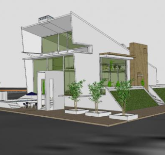 住宅竞赛建筑SU模型下载_sketchup草图大师SKP模型