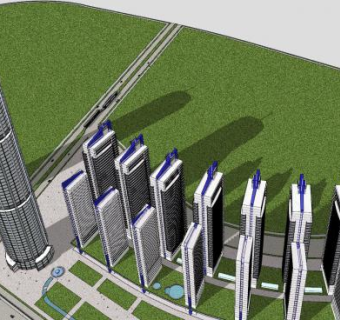 瓜达拉哈拉门首府建筑SU模型下载_sketchup草图大师SKP模型