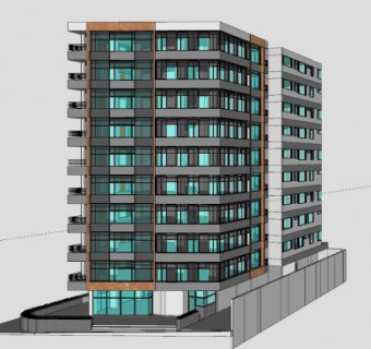 办公大楼住宅建筑SU模型下载_sketchup草图大师SKP模型