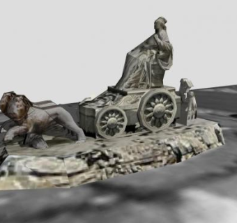 马德里石雕人像SU模型下载_sketchup草图大师SKP模型