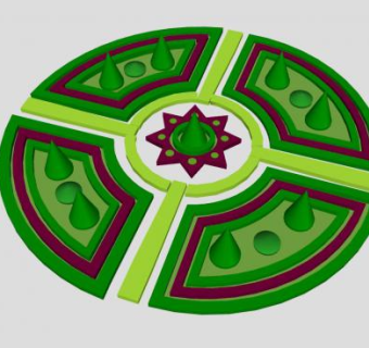 花圃园艺公园SU模型下载_sketchup草图大师SKP模型