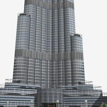 迪拜塔建筑SU模型下载_sketchup草图大师SKP模型