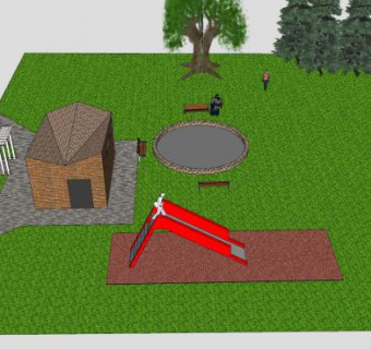 儿童游乐公园SU模型下载_sketchup草图大师SKP模型