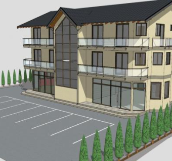 公寓别墅建筑SU模型下载_sketchup草图大师SKP模型