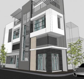 城市胡志明市建筑SU模型下载_sketchup草图大师SKP模型