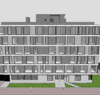 法国花屋建筑SU模型下载_sketchup草图大师SKP模型