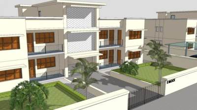 现代公寓建筑小区住宅SU模型下载_sketchup草图大师SKP模型