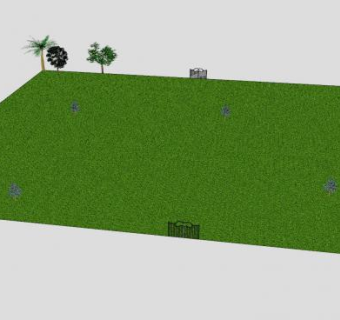 大型绿地公园SU模型下载_sketchup草图大师SKP模型