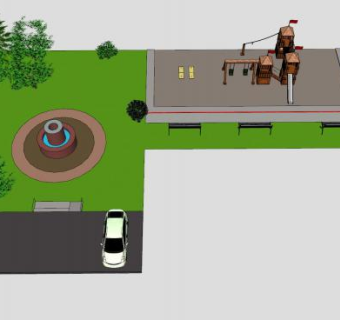 游乐设施公园SU模型下载_sketchup草图大师SKP模型