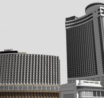 君悦酒店开罗建筑SU模型下载_sketchup草图大师SKP模型